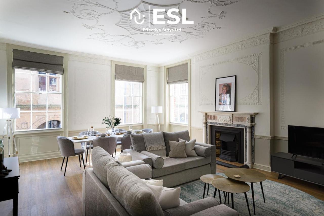 Most Central Luxury Grade 2 Listed Apartment Overlooking Shrewsbury Square - Free Parking ภายนอก รูปภาพ